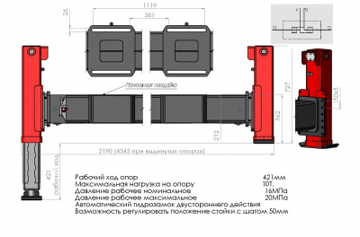 Аутригеры (опоры) для Кранов - Манипуляторов